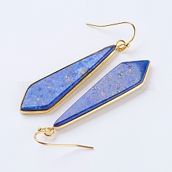Natural Lapis Lazuli Dangle Earrings&nbsp;X-EJEW-P145-03B
