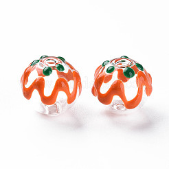 Transparent Glass Enamel Beads&nbsp;GLAA-N049-013