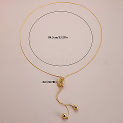 Elegant Hollow Flower Y-Shaped Chain Pendant Lariat Necklaces for Autumn/Winter&nbsp;RX2303-2