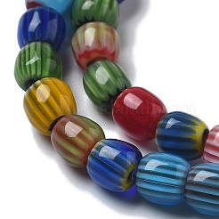 Handmade Millefiori Lampwork Beads Strands&nbsp;LAMP-F035-07