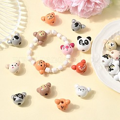52Pcs 13 Styles Natural Wood European Beads&nbsp;WOOD-CJ0002-82