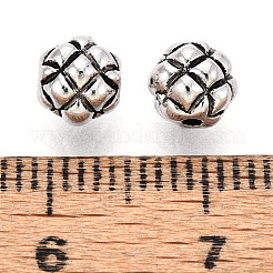 Tibetan Style Alloy Waffle Beads&nbsp;TIBE-N013-11AS