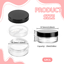5Pcs Reusable Plastic Loose Powder Bottles&nbsp;CON-GA0001-28