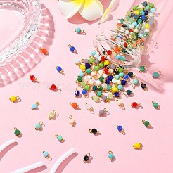 190Pcs 19 Colors Opaque Glass Pendants&nbsp;PALLOY-CJ00056