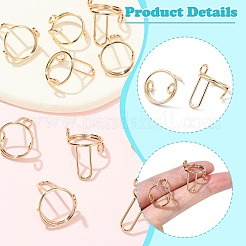 10Pcs Adjustable Brass Rings&nbsp;RJEW-CJ0001-01G