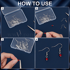 50Pcs 925 Sterling Silver Ball Head Pins&nbsp;STER-BC0003-76A