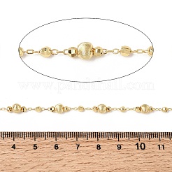 Handmade Brass Round Beads Link Chains&nbsp;CHC-K017-04G