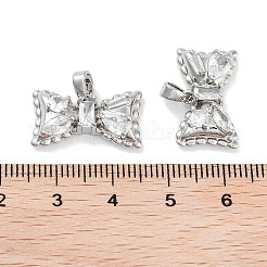 Brass Micro Pave Cubic Zirconia Pendants&nbsp;KK-C051-45P