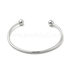 Tarnish Resistant Classic 201 Stainless Steel Cuff Bangles for Women&nbsp;BJEW-P289-01P