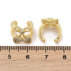 Brass Micro Pave Clear Cubic Zirconia Cuff Earrings&nbsp;EJEW-Q045-02G