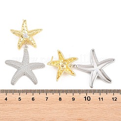 Brass Micro Pave Cubic Zirconia Dangle Stud Earrings&nbsp;EJEW-G471-29D-GP