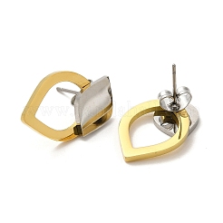 Ion Plating(IP) 304 Stainless Steel Teardrop Stud Earrings&nbsp;EJEW-C118-01B