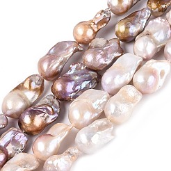 Natural Baroque Pearl Keshi Pearl Beads Strands&nbsp;PEAR-S019-05D-03
