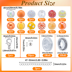 DIY Round Acrylic & Resin Beaded Bracelets Jewelry Set&nbsp;DIY-SC0026-41