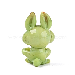Handmade Lampwork Rabbit Figurine Display Decorations&nbsp;LAMP-N034-27D