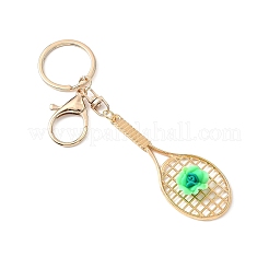 Tennis Racket & Flower Iron Alloy Keychains&nbsp;KEYC-JKC01442