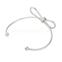 304 Stainless Steel Cuff Bangles for Women&nbsp;STAS-P373-05P