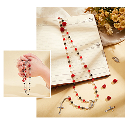 Religion and Rose Beads Necklace DIY Making Kit&nbsp;DIY-FH0004-05