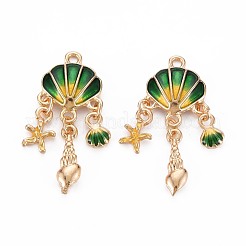 Alloy Enamel Pendants&nbsp;ENAM-S126-118A-NR