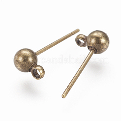 Brass Ball Post Ear Studs&nbsp;EC253-AB