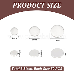 150Pcs 3 Style 304 Stainless Steel Stamping Blank Tag Cabochons&nbsp;STAS-UN0055-70