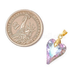 Electroplated Transparent Glass Pendants&nbsp;X-PALLOY-JF05156-01
