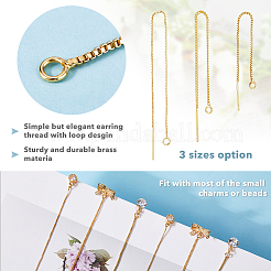 9 Pairs 3 Style Brass Stud Earring Findings&nbsp;KK-DC0001-38
