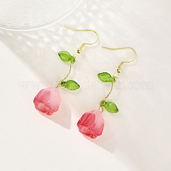 Zinc Alloy Resin Dangle Earrings&nbsp;WGB934E-01