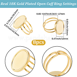 8Pcs Adjustable 304 Stainless Steel Ring Components&nbsp;STAS-BBC0009-14