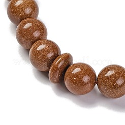 Synthetic Goldstone Beads Stretch Bracelets&nbsp;BJEW-A025-01L