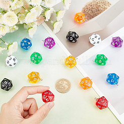 16Pcs 8 Style Transparent Acrylic Pendants&nbsp;MACR-SC0002-12