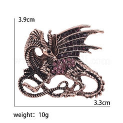 Dragon Rhinestone Pins&nbsp;PW-WG14714-01