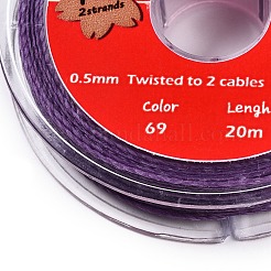 2-Ply Round Waxed Cotton Thread Cords&nbsp;YC-T004-01A-24