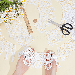 6Pcs 6 Styles Polyester Embroidery Lace Collar&nbsp;AJEW-CY0002-84