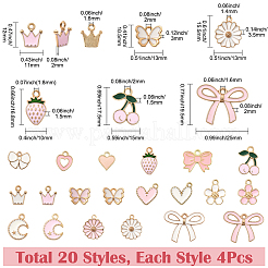 80Pcs 20 Styles Alloy Enamel Pendants&nbsp;ENAM-SC0007-07