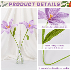 Handmade Crochet Cotton Artificial Flower&nbsp;AJEW-WH0009-75D