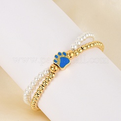 Brass Multi-strand Bracelets&nbsp;BJEW-M056-09G