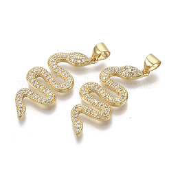 Brass Micro Pave Cubic Zirconia Pendants&nbsp;ZIRC-S067-038-NF