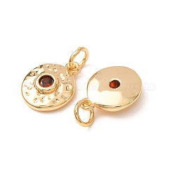 Brass Micro Pave Cubic Zirconia Charms&nbsp;CU-K002-41G-A