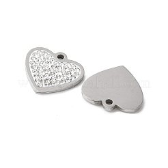 201 Stainless Steel Rhinestone Pendants&nbsp;STAS-V005-05P-02