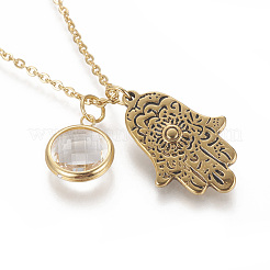 Ion Plating(IP) 304 Stainless Steel Pendant Necklaces&nbsp;NJEW-F260-06G