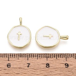 Brass Enamel Pendants&nbsp;KK-T080-70G