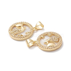 Rack Plating Brass Shell Pendants&nbsp;KK-D087-25G-03