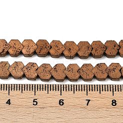 Electroplated Natural Lava Rock Beads Strands&nbsp;G-K388-04A-05