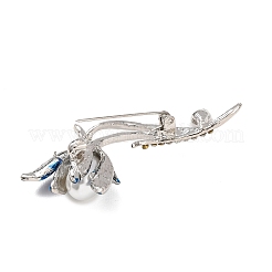 Magnolia Flower Alloy Enamel Lapel Pin Brooches&nbsp;JEWB-C059-02P