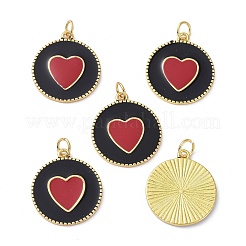 Brass Enamel Pendants&nbsp;X-KK-C223-19G-01