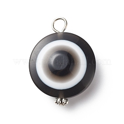 Transparent Evil Eye Resin Pendants&nbsp;PALLOY-JF01847-01