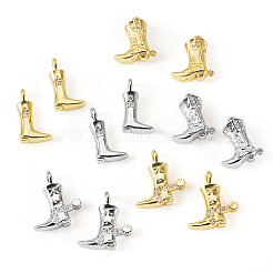 12Pcs 6 Styles Brass Micro Pave Cubic Zirconia Pendants&nbsp;KK-TA0003-49