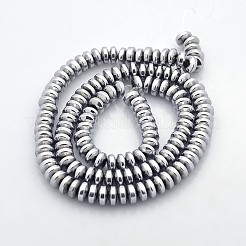 Electroplate Non-magnetic Synthetic Hematite Rondelle Beads Strands&nbsp;G-J216B-08