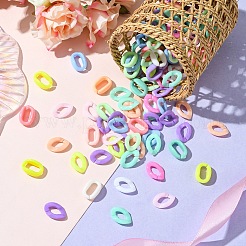 200Pcs 2 Styles Opaque Acrylic Linking Rings&nbsp;OACR-YW0002-05